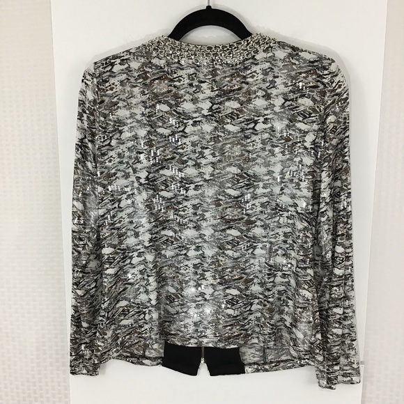 MSK SILVER METALLIC LONG SLEEVE JACKET - Picture 3 of 3